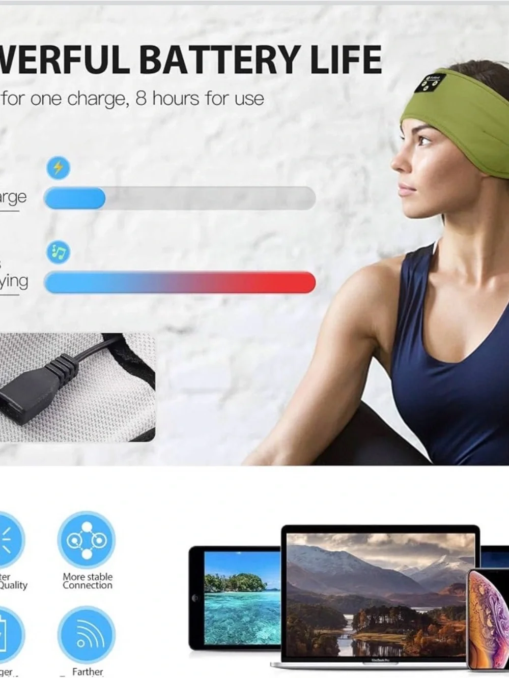This Fulext sleep headband includes integrated Bluetooth speakers